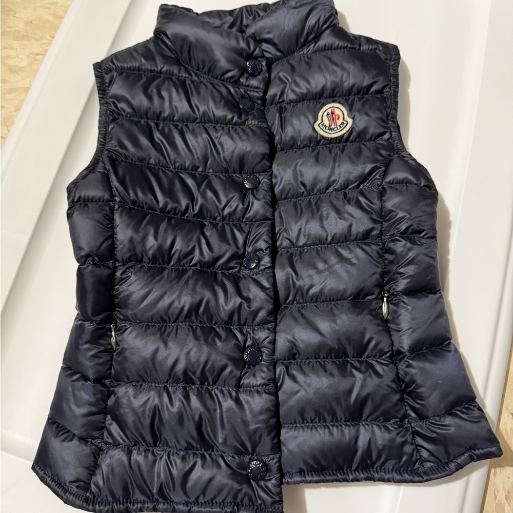 Moncler Kids Dark Blue Quilted Vest